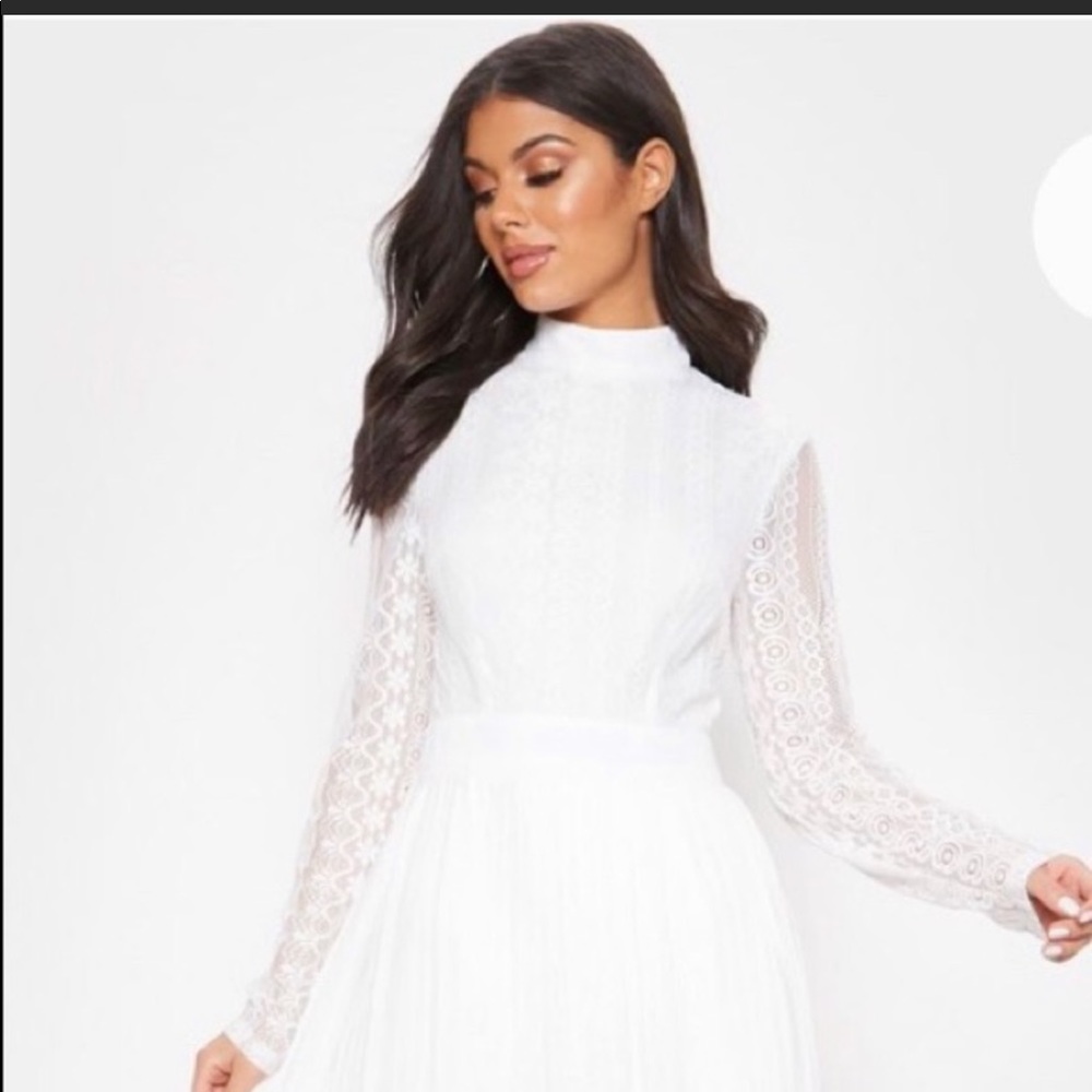 COPY - Lace & Pleated Dress